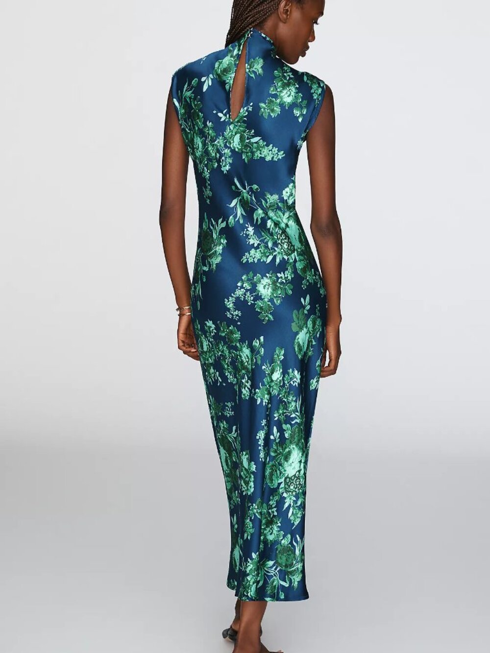 Anthropologie NWT Small Maeve Charlette Mock-Neck Midi Slip Dress Maeve - Picture 4 of 4